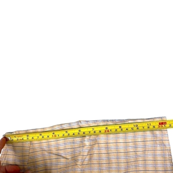 PASTEL yellow plaid gingham cropped button front tank top - Picture 3 of 6